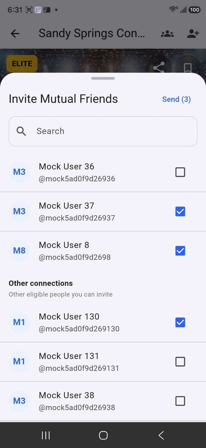 Promote invite friends screen